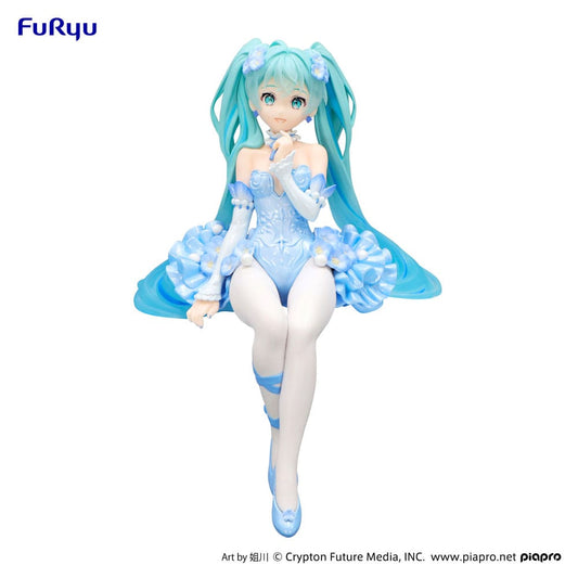 Hatsune Miku Noodle Stopper PVC Statue Flower Fairy Nemophila Pail Blue Color Ver. 15 cm Image 1