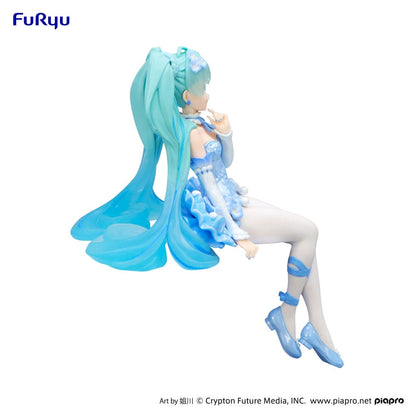 Hatsune Miku Noodle Stopper PVC Statue Flower Fairy Nemophila Pail Blue Color Ver. 15 cm Image 4
