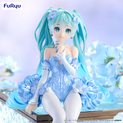 Hatsune Miku Noodle Stopper PVC Statue Flower Fairy Nemophila Pail Blue Color Ver. 15 cm Image 6