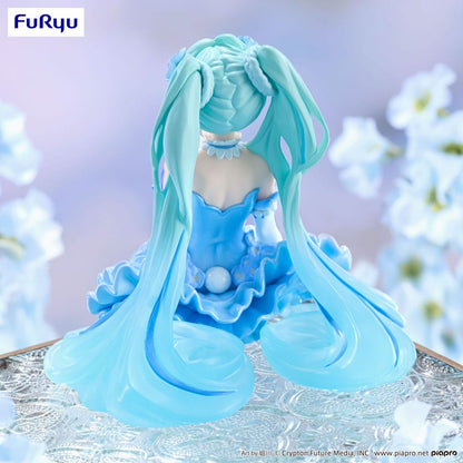 Hatsune Miku Noodle Stopper PVC Statue Flower Fairy Nemophila Pail Blue Color Ver. 15 cm Image 7