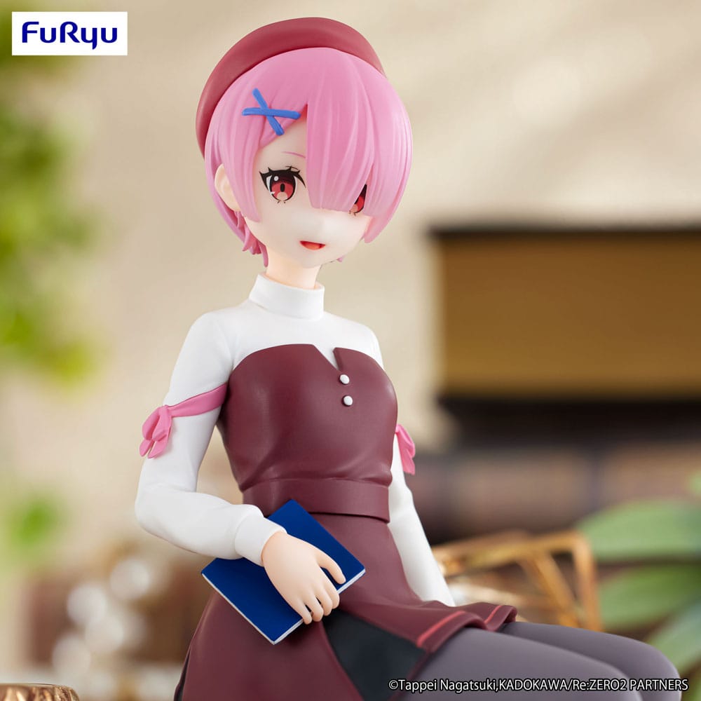 Re:Zero Starting Life in Another World Noodle Stopper PVC Statue Ram Book Girl Ver. 14 cm Image 4