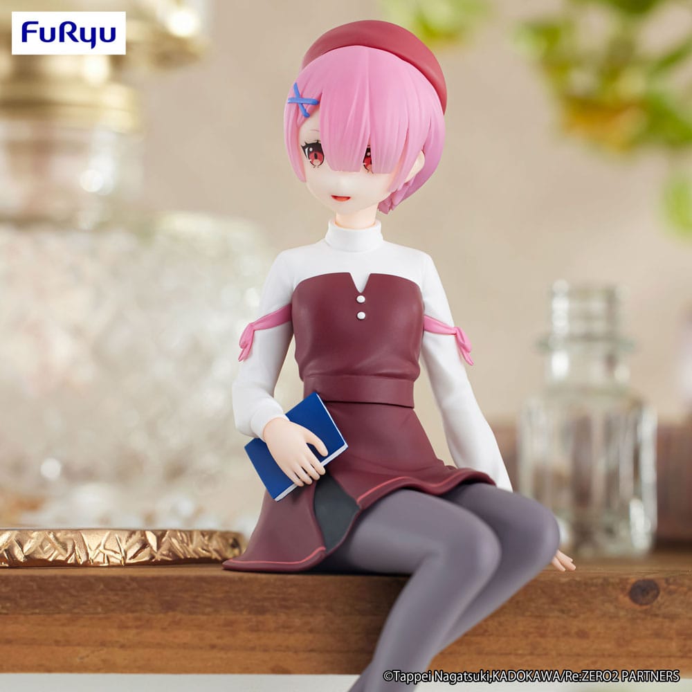 Re:Zero Starting Life in Another World Noodle Stopper PVC Statue Ram Book Girl Ver. 14 cm Image 6