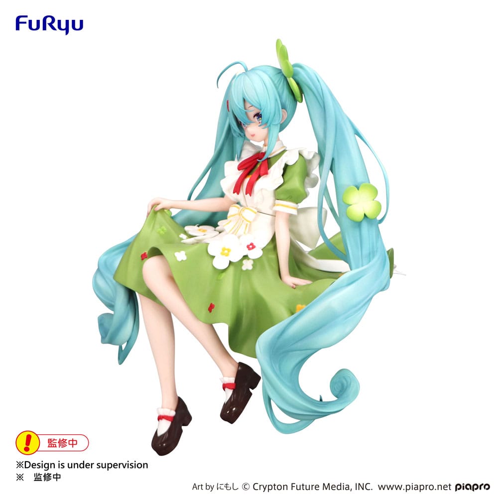 Hatsune Miku Noodle Stopper PVC Statue Flower Fairy Clover 15 cm Image 2