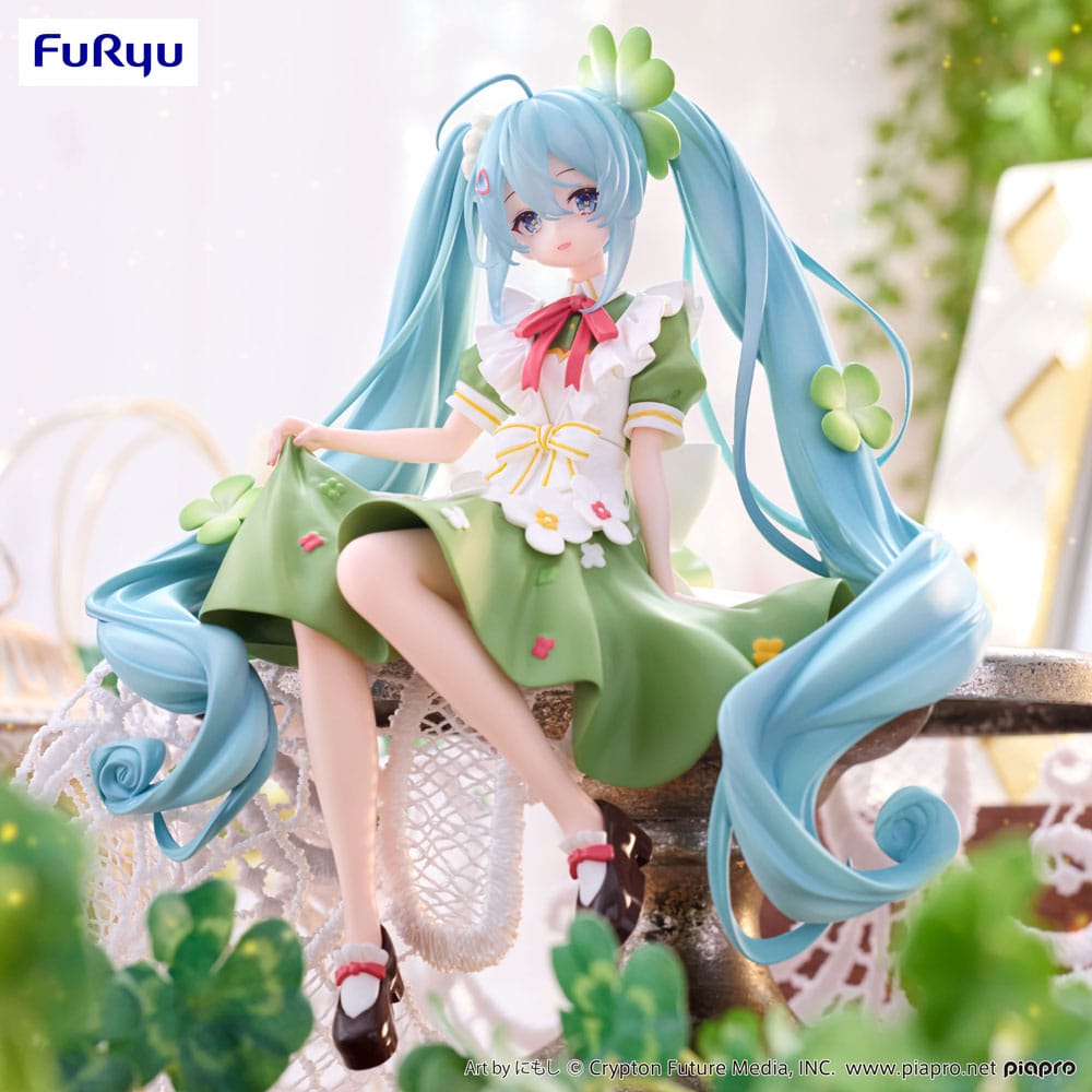 Hatsune Miku Noodle Stopper PVC Statue Flower Fairy Clover 15 cm Image 6
