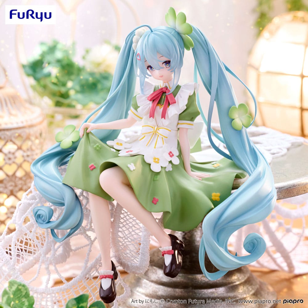 Hatsune Miku Noodle Stopper PVC Statue Flower Fairy Clover 15 cm Image 7