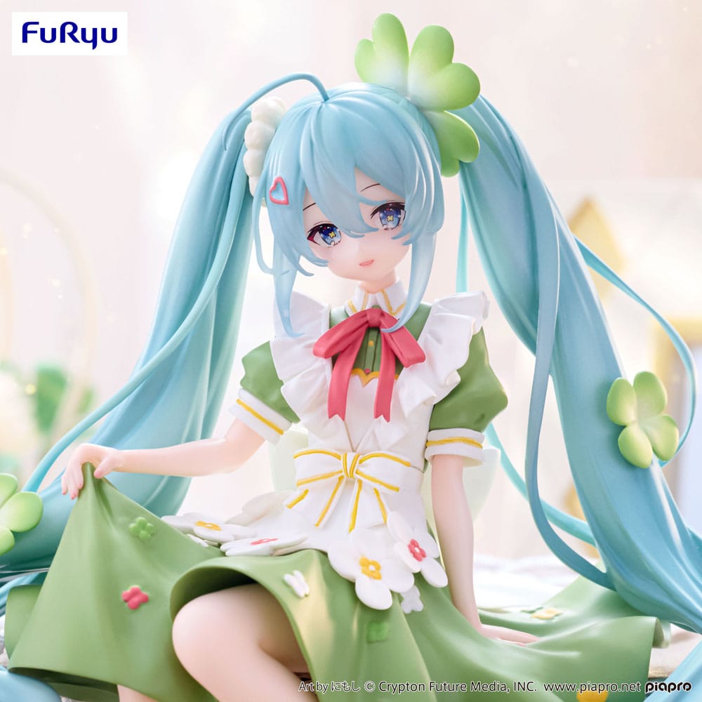 Hatsune Miku Noodle Stopper PVC Statue Flower Fairy Clover 15 cm Image 9