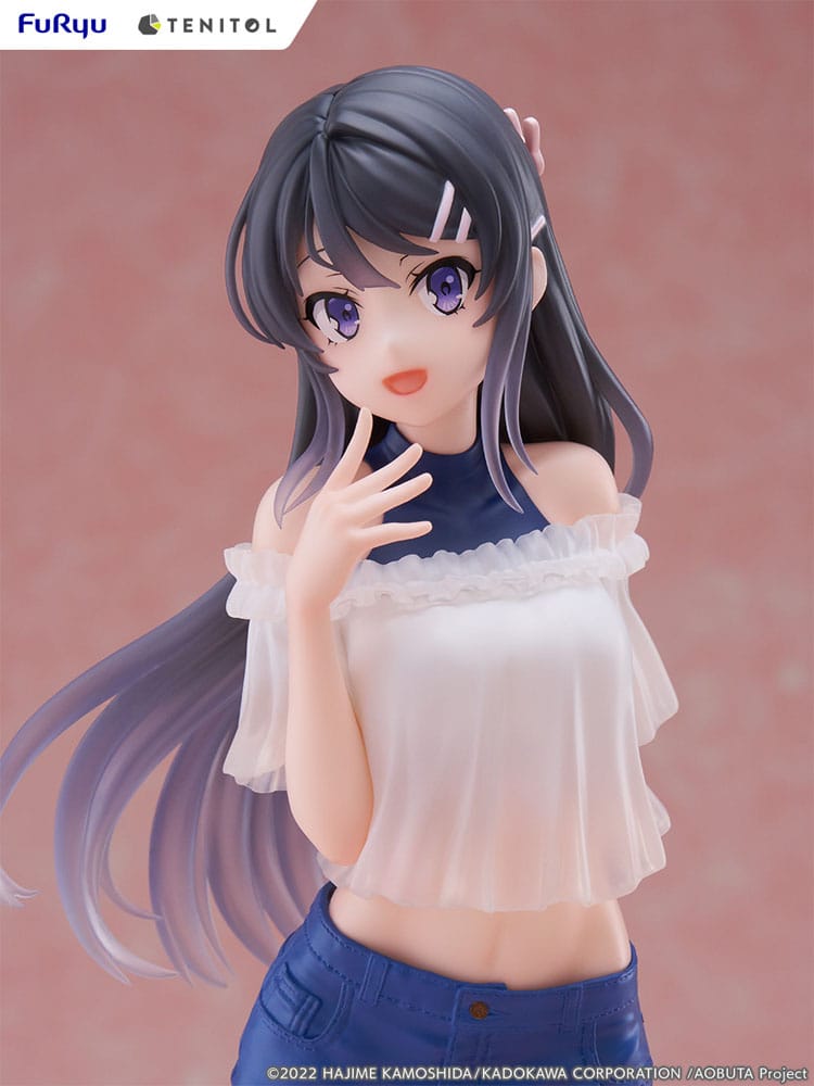 Rascal Does Not Dream of Bunny Girl Senpai Tenitol PVC Statue Mai Sakurajima 31 cm Image 4