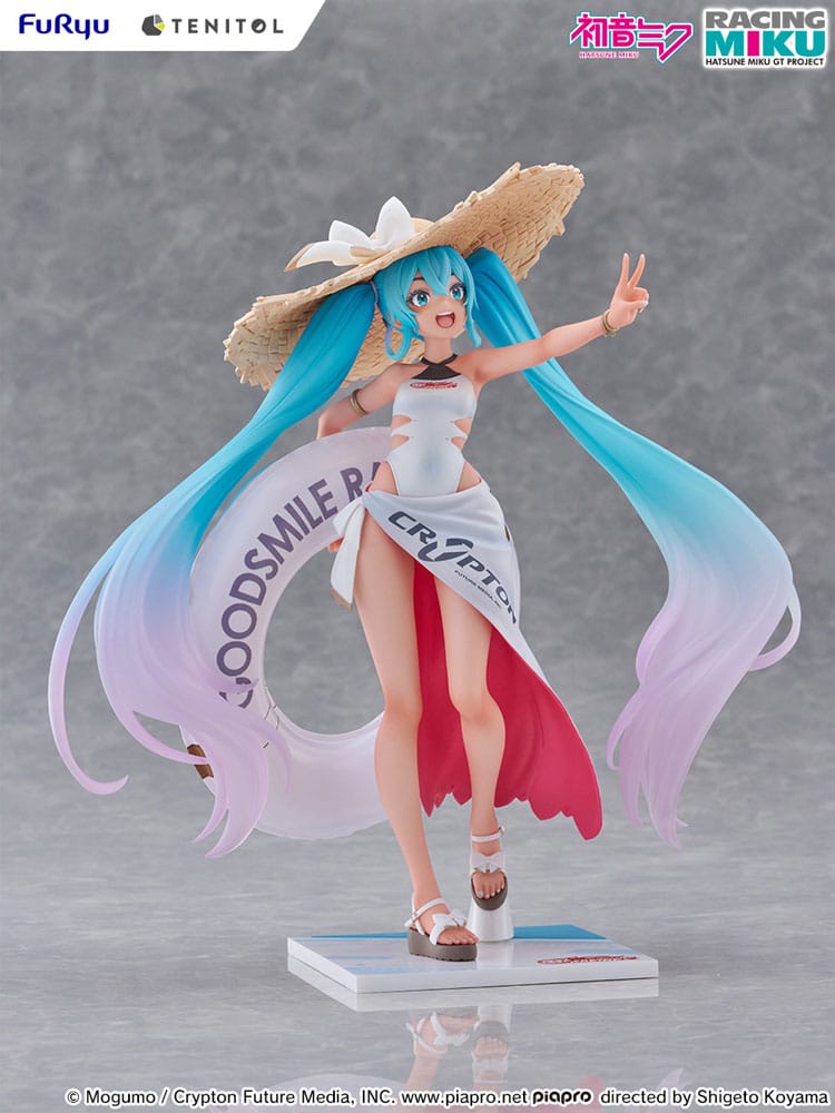 Hatsune Miku GT Project Tenitol PVC Statue Racing Miku 2024: Tropical Ver. 21 cm Image 3