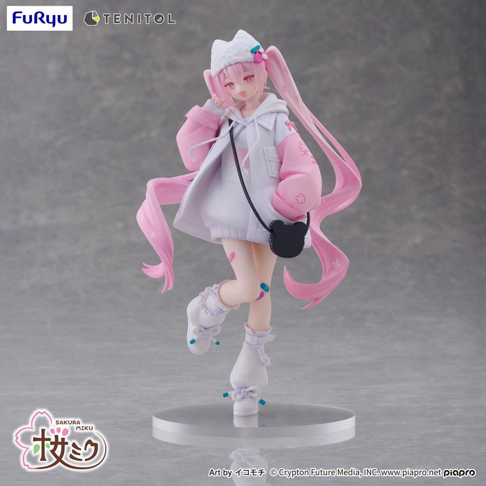 Hatsune Miku Tenitol PVC Statue Sakura Miku Cool style [petit] 19 cm Image 1