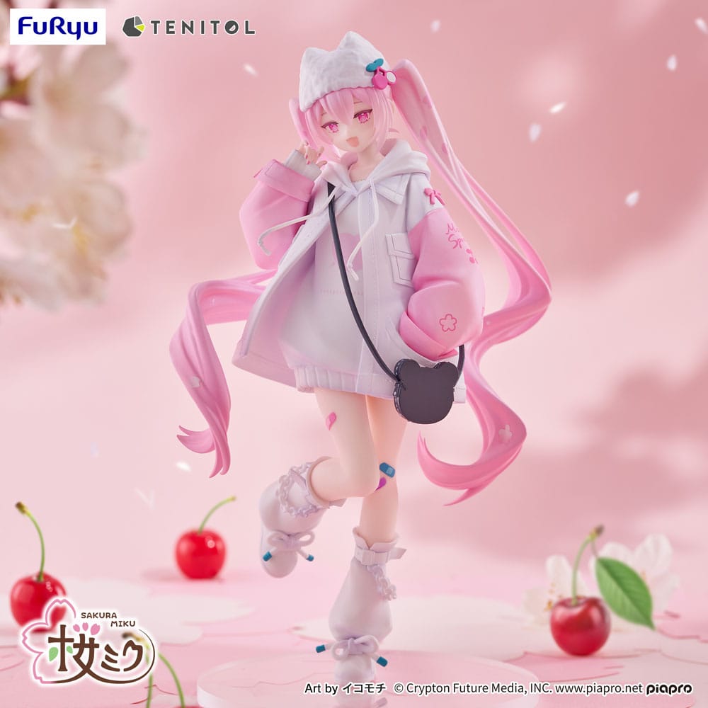 Hatsune Miku Tenitol PVC Statue Sakura Miku Cool style [petit] 19 cm Image 2