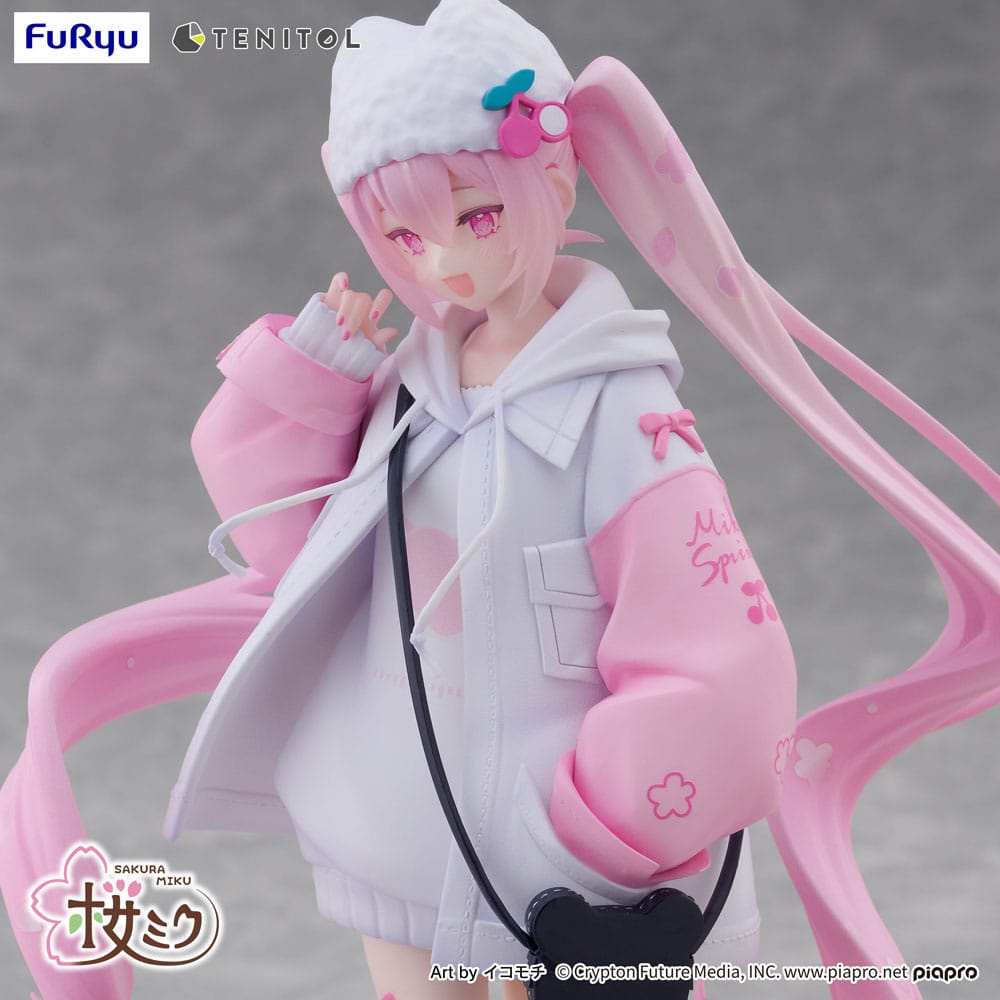Hatsune Miku Tenitol PVC Statue Sakura Miku Cool style [petit] 19 cm Image 4