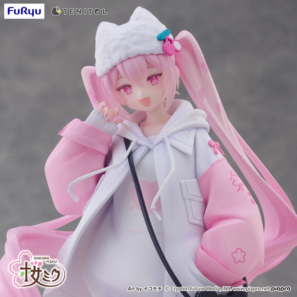 Hatsune Miku Tenitol PVC Statue Sakura Miku Cool style [petit] 19 cm Image 5
