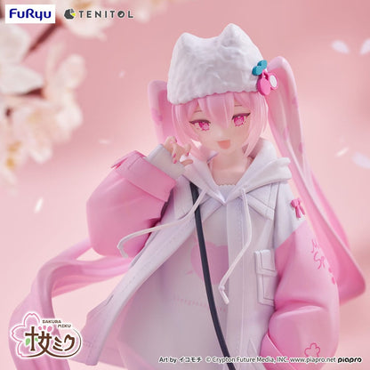 Hatsune Miku Tenitol PVC Statue Sakura Miku Cool style [petit] 19 cm Image 9