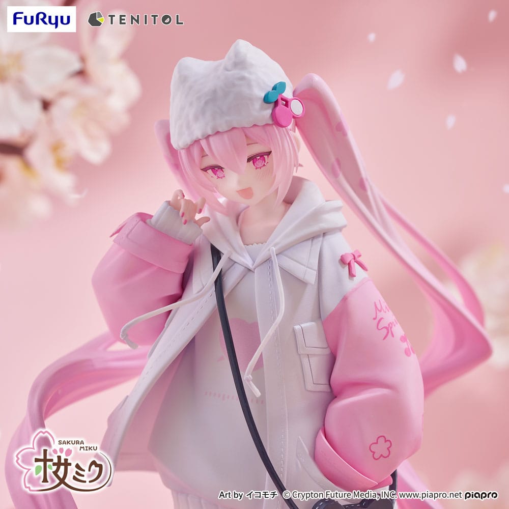 Hatsune Miku Tenitol PVC Statue Sakura Miku Cool style [petit] 19 cm Image 10