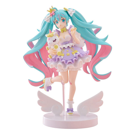 Hatsune Miku Tenitol PVC Statue Hatsune Miku Yumekawa Princess Lavender Ver. 21 cm Image 1