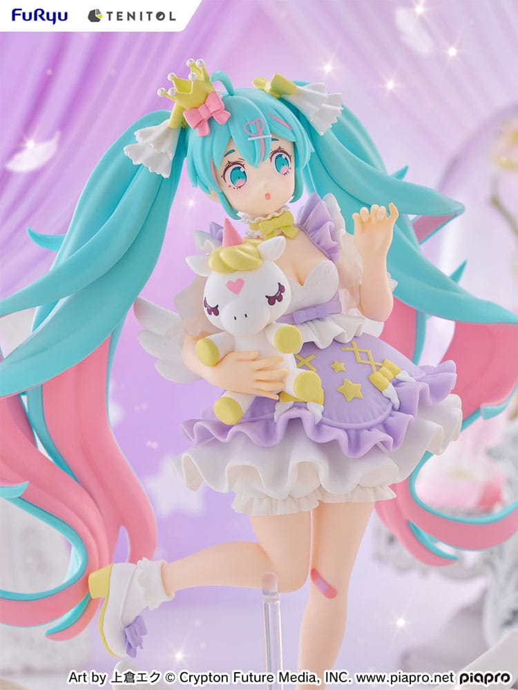 Hatsune Miku Tenitol PVC Statue Hatsune Miku Yumekawa Princess Lavender Ver. 21 cm Image 4