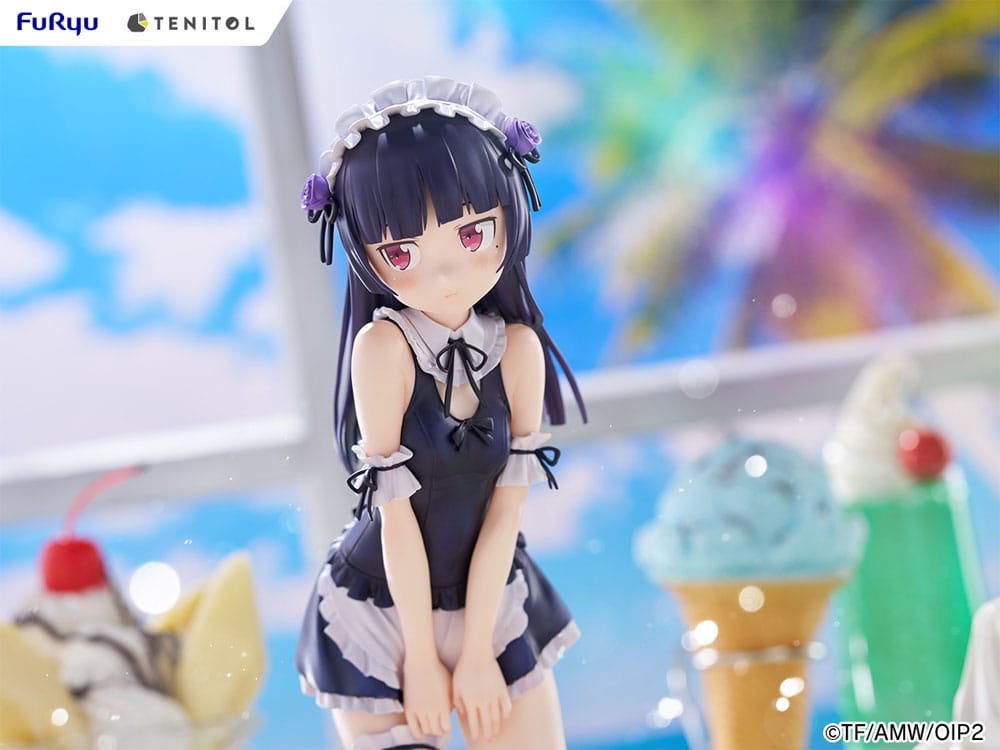 Ore no Imouto ga Konna ni Kawaii Wake ga Nai. Tenitol Tall PVC Statue Kuroneko swimsuits maid Ver. 27 cm Image 12