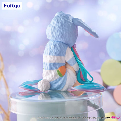 Hatsune Miku Noodle Stopper PVC Statue Hatsune Miku Rabbit Ear Hood Pajama Blue Color Ver. 14 cm Image 8