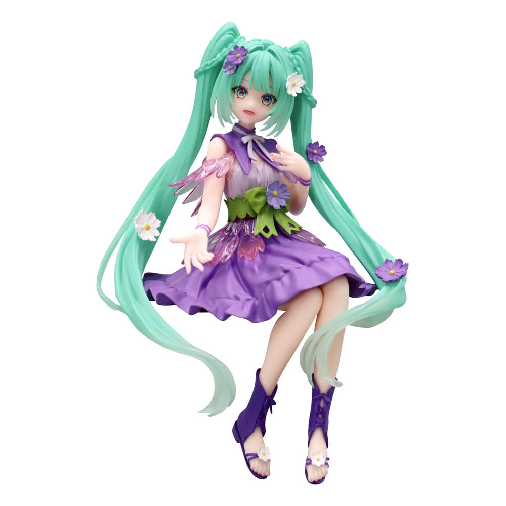 Hatsune Miku Noodle Stopper PVC Statue Flower Fairy Cosmos Purple Color Ver. 14 cm Image 1