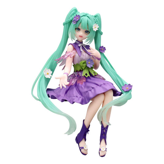 Hatsune Miku Noodle Stopper PVC Statue Flower Fairy Cosmos Purple Color Ver. 14 cm Image 1