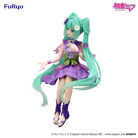 Hatsune Miku Noodle Stopper PVC Statue Flower Fairy Cosmos Purple Color Ver. 14 cm Image 2