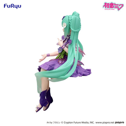Hatsune Miku Noodle Stopper PVC Statue Flower Fairy Cosmos Purple Color Ver. 14 cm Image 3