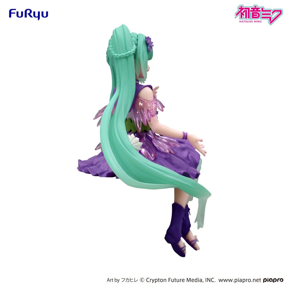 Hatsune Miku Noodle Stopper PVC Statue Flower Fairy Cosmos Purple Color Ver. 14 cm Image 4