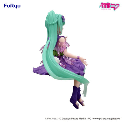 Hatsune Miku Noodle Stopper PVC Statue Flower Fairy Cosmos Purple Color Ver. 14 cm Image 4