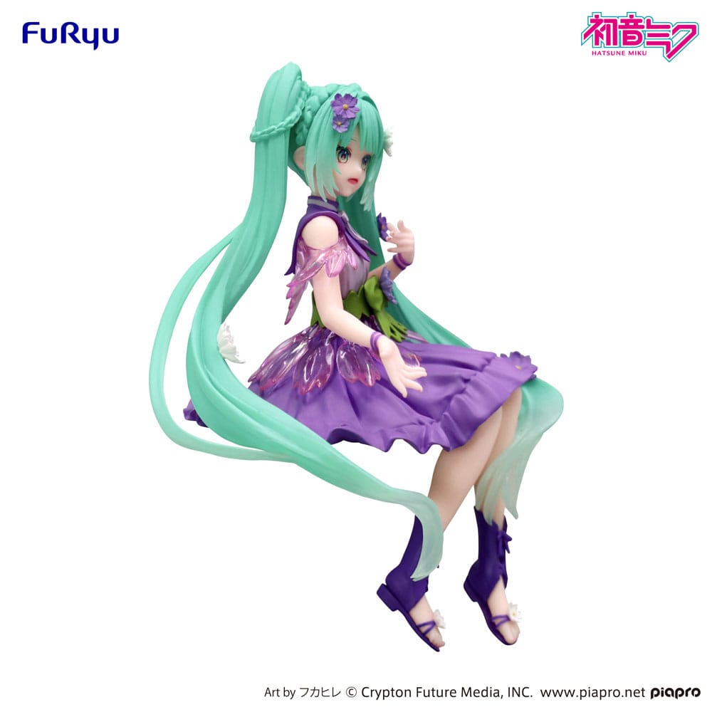 Hatsune Miku Noodle Stopper PVC Statue Flower Fairy Cosmos Purple Color Ver. 14 cm Image 5