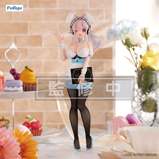 Super Sonico BiCute Bunnies PVC Statue Waitress Light Blue Color Ver. 28 cm Image