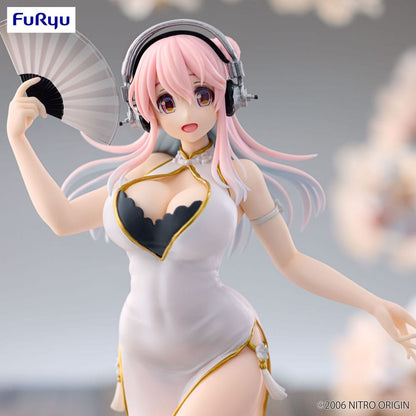 Super Sonico Trio-Try-iT PVC Statue White China Dress Ver. 21 cm Image 2