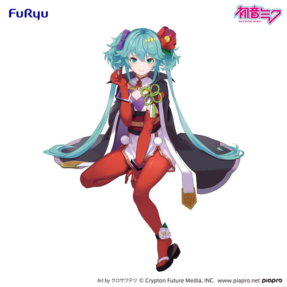 Hatsune Miku Noodle Stopper PVC Statue Flower Fairy Camellia 15 cm Image 5