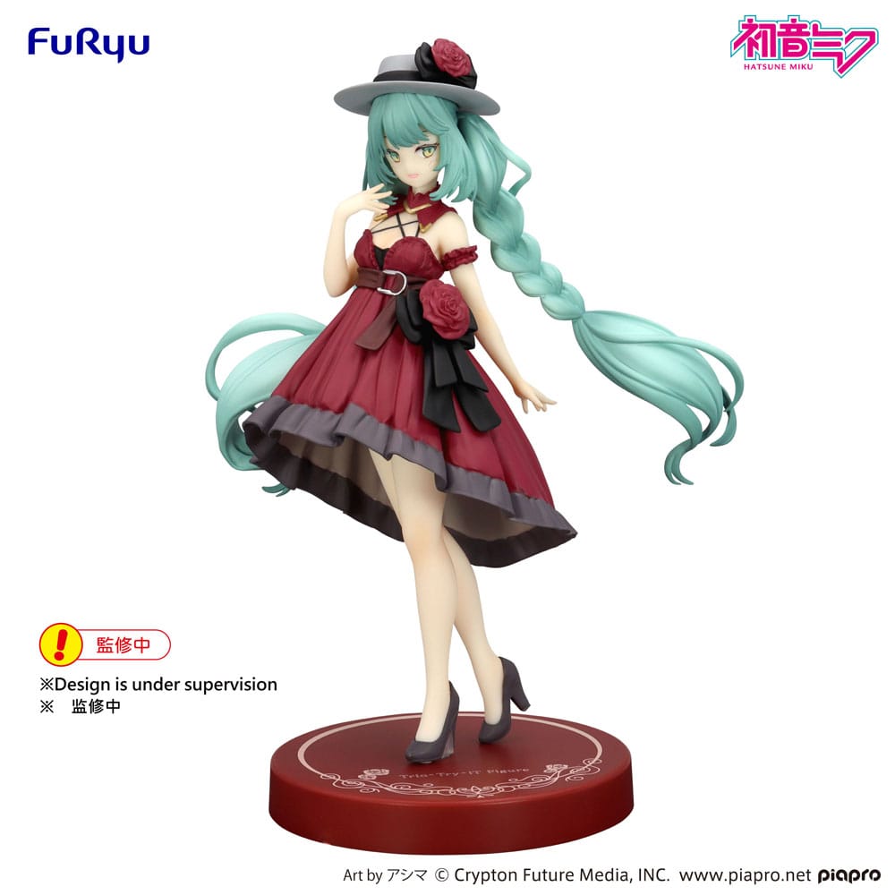 Hatsune Miku Trio-Try-iT PVC Statue Hatsune Miku Outing Dress Red Color Ver. 19 cm Image 2