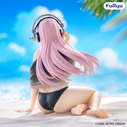 Super Sonico Noodle Stopper PVC Statue Super Sonico Swimsuit Black Color Ver. 10 cm Image 4