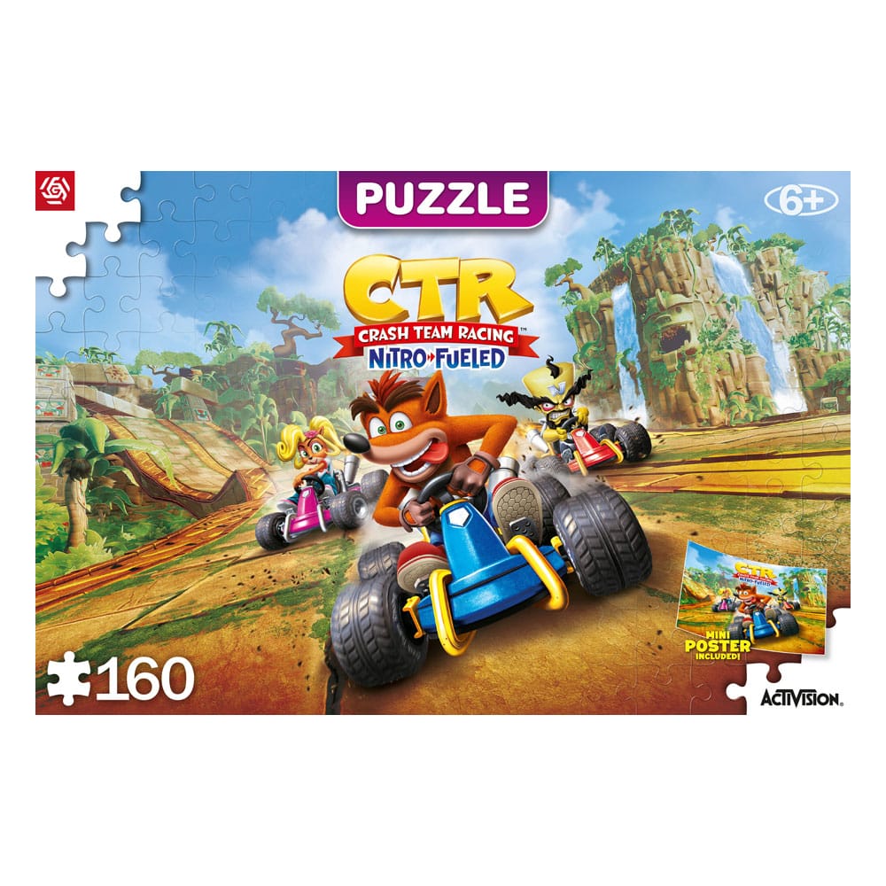 Crash Bandicoot Kids Puzzle Team Racing Nitro-Fueled (160 Teile) Image 1