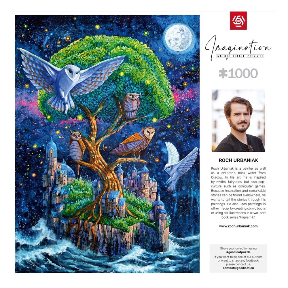 Roch Urbaniak Imagination Puzzle Owl Island / Wyspa Sów (1000 Teile) Image 2