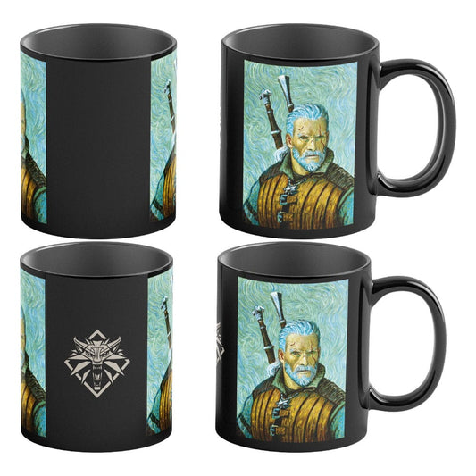 The Witcher III: Wild Hunt Game Art Chronicles Tasse mit Thermoeffekt Geralt inspired by Vincent van Gogh  450 ml Image 1