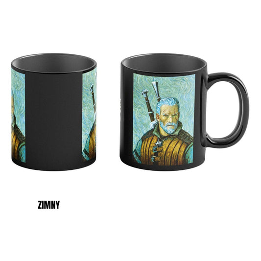 The Witcher III: Wild Hunt Game Art Chronicles Tasse mit Thermoeffekt Geralt inspired by Vincent van Gogh  450 ml Image 2