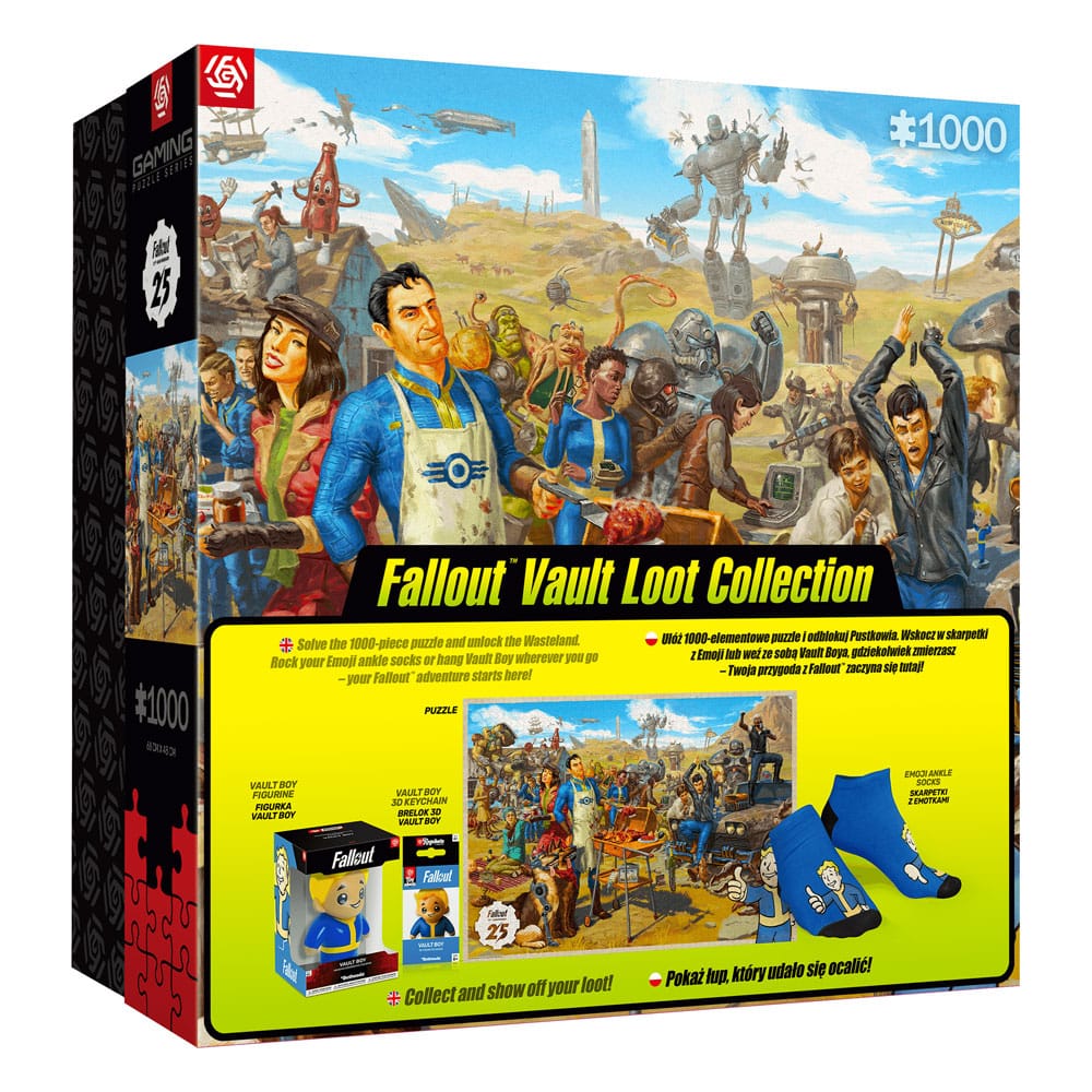 Fallout Geschenkset Fallout Vault Loot Collection (Puzzle, Socken, Figur & Schlüsselanhänger) Image 1