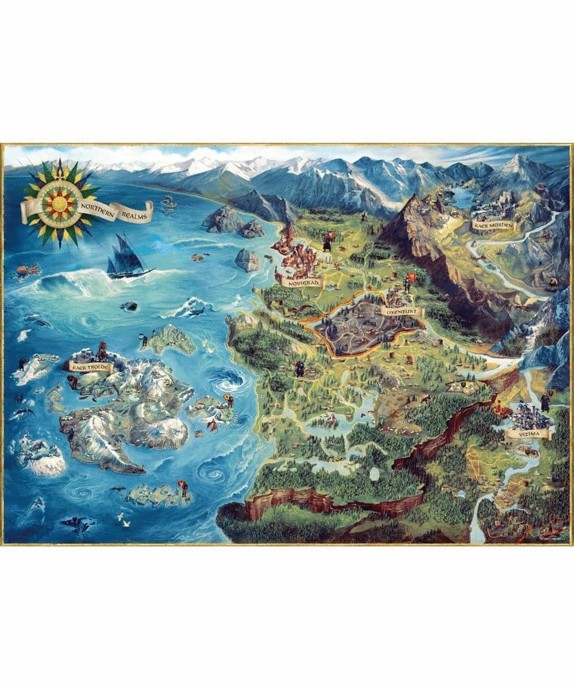 The Witcher Puzzle The Northern Realms Map (1000 Teile) Image 2