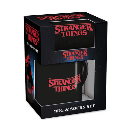 Stranger Things Tasse & Socken Set Logo Image