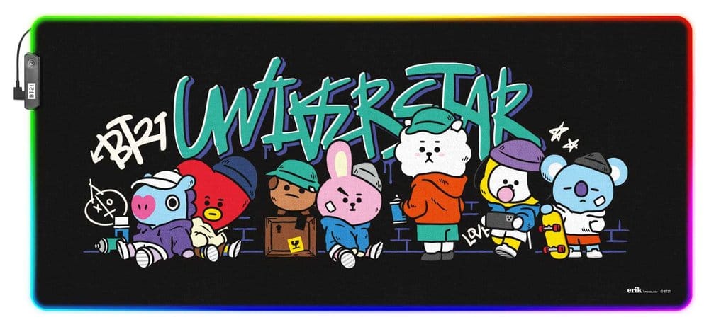 BT21 LED XXL Mauspad 90 x 40 cm Image 2
