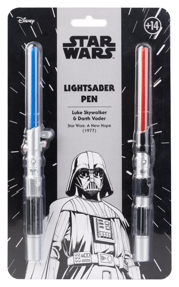 Star Wars Set mit 2 Lichtschwert-Stiften  Luke Skywalker & Darth Vader Image 2
