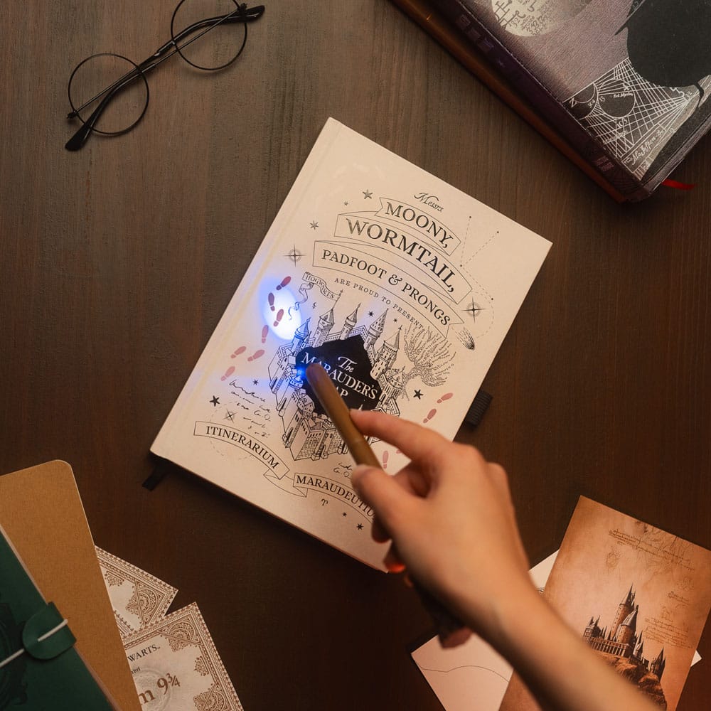 Harry Potter Premium Notizbuch A5 mit Licht Marauder's Map Image 3