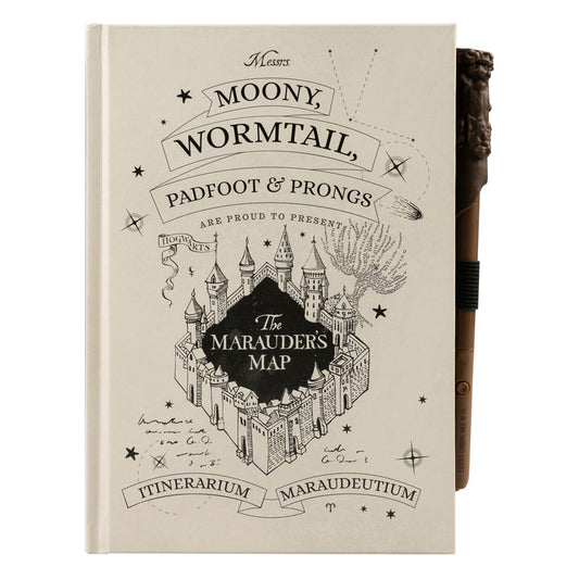 Harry Potter Premium Notizbuch A5 mit Licht Marauder's Map Image 1