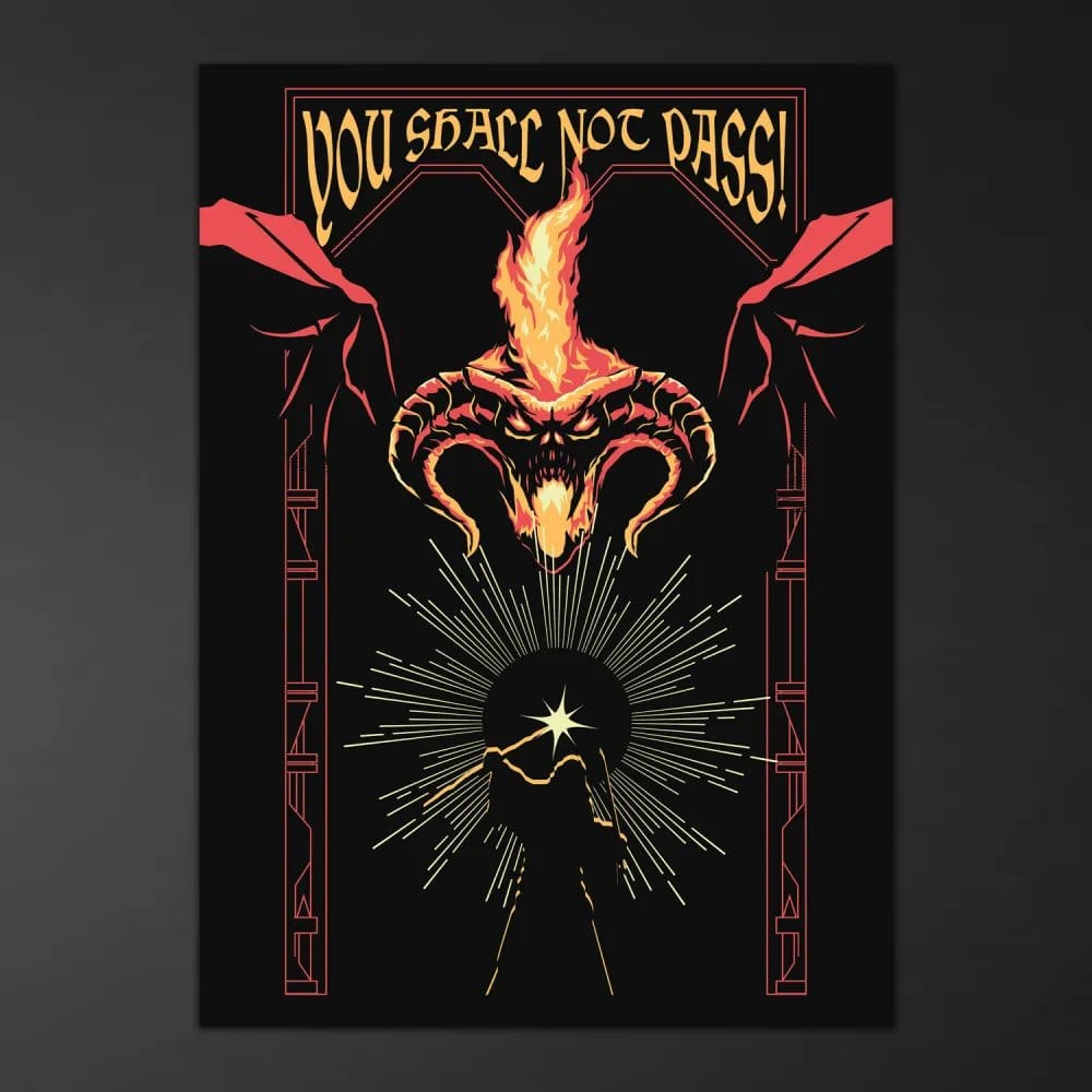 Der Herr der Ringe Leuchtendes Poster Balrog 50 x 70 cm Image 2
