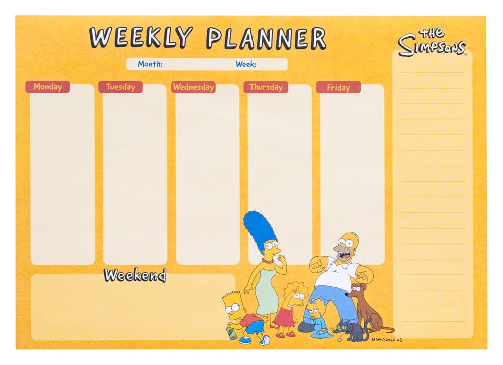 Die Simpsons Wochenplaner A4 Image 1