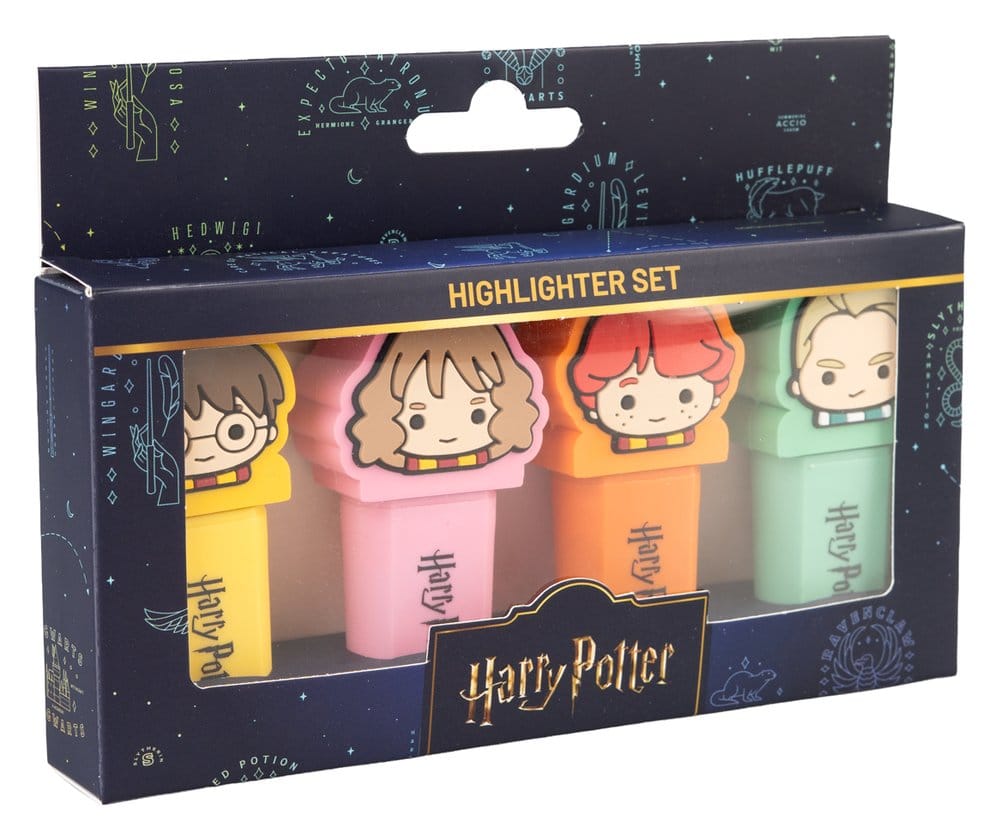 Harry Potter Set mit 4 Textmarkern mit Aufsatz Image 7
