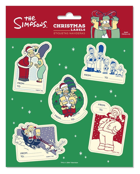 Die Simpsons Selbstklebende Weihnachtsetiketten Premium (10) Image 1