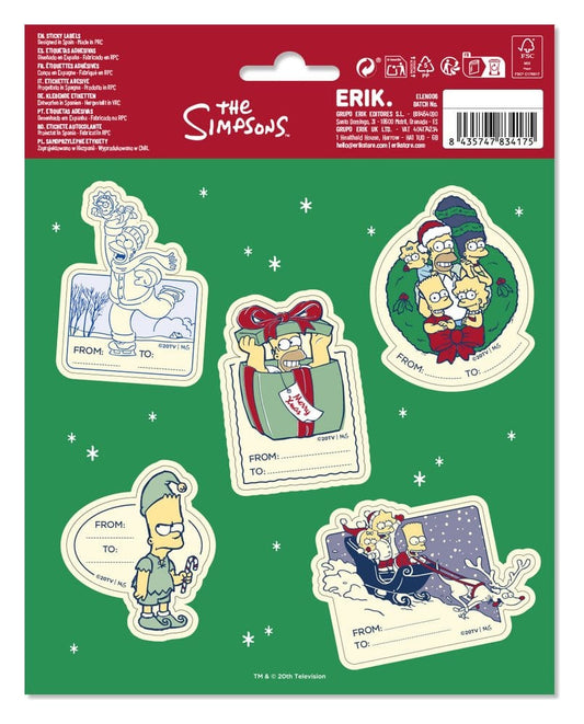 Die Simpsons Selbstklebende Weihnachtsetiketten Premium (10) Image 2